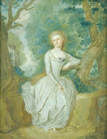 Johann Martin Stock Portrait of a woman France oil painting art